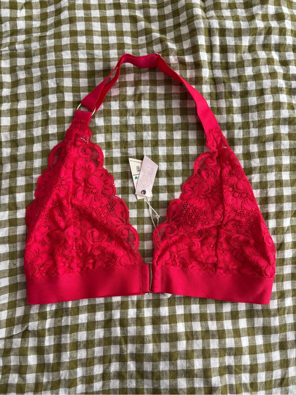 NWT We are HAH Groupie Bralette Siren Red Size Large